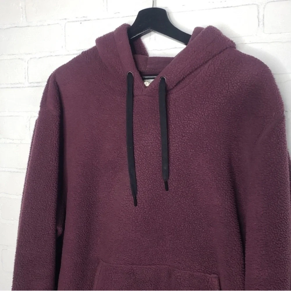 Outerknown fleece hoodie - burgundy - Picture 2 of 6
